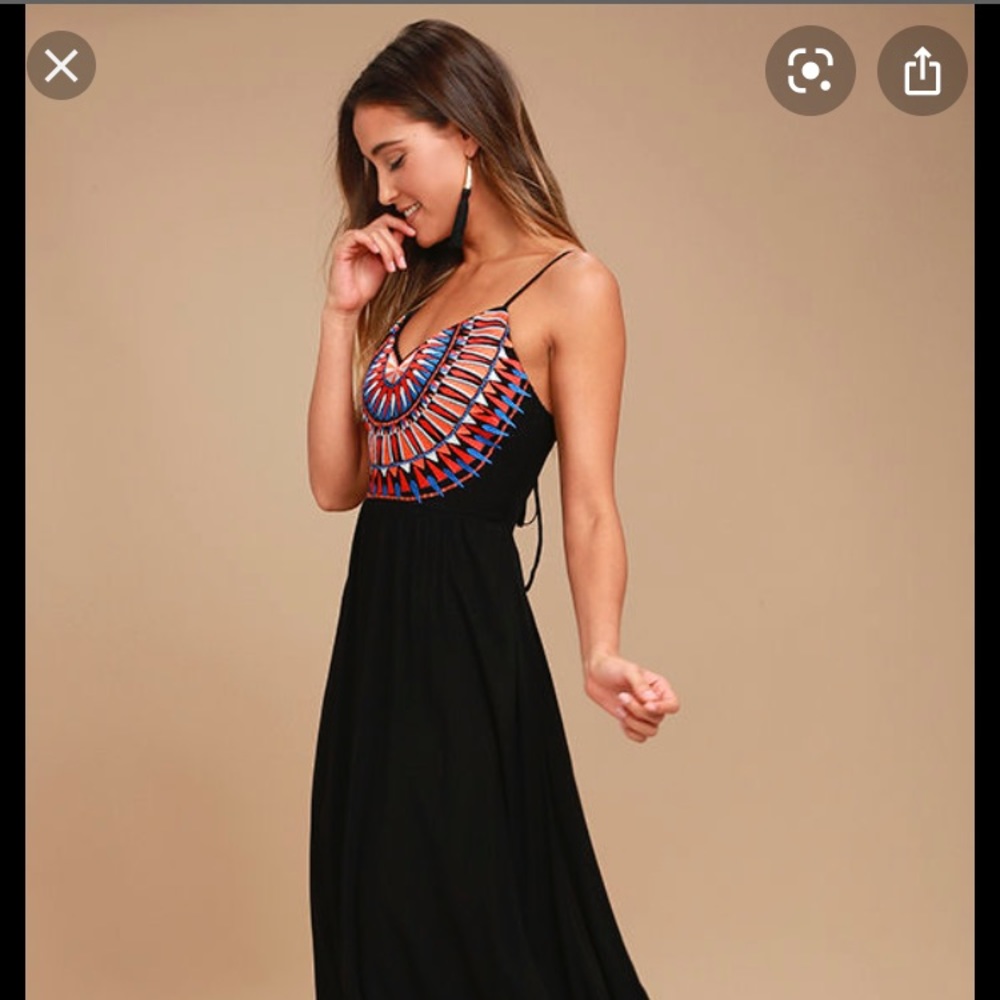 LuLu’s Ascension Island open-back maxi dress